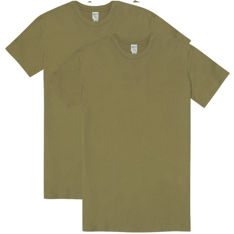 Have It Tall Classic Cotton T Shirt, Tan, 2 Pack - Have It Tall Europe