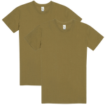 Have It Tall Classic Cotton T Shirt, Coyote Brown, 2 Pack - Have It Tall Europe