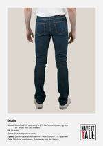 Have It Tall Straight Leg Indigo Stretch Denim Jeans - Have it Tall Europe