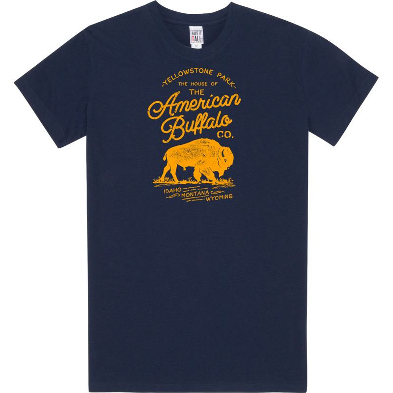 Have It Tall - American Buffalo Yellowstone Park Graphic Ring Spun Cotton Tall T-Shirt - Have it Tall Europe