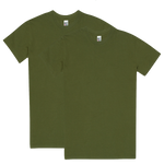 Have It Tall Classic Cotton T Shirt, OD Green 2 Pack - Have It Tall Europe