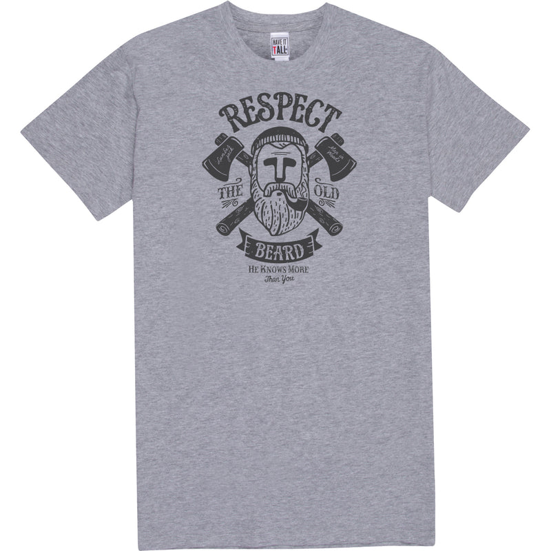 Have It Tall - Respect Old Beard Graphic Classic Cotton Tall T-Shirt - Have it Tall Europe