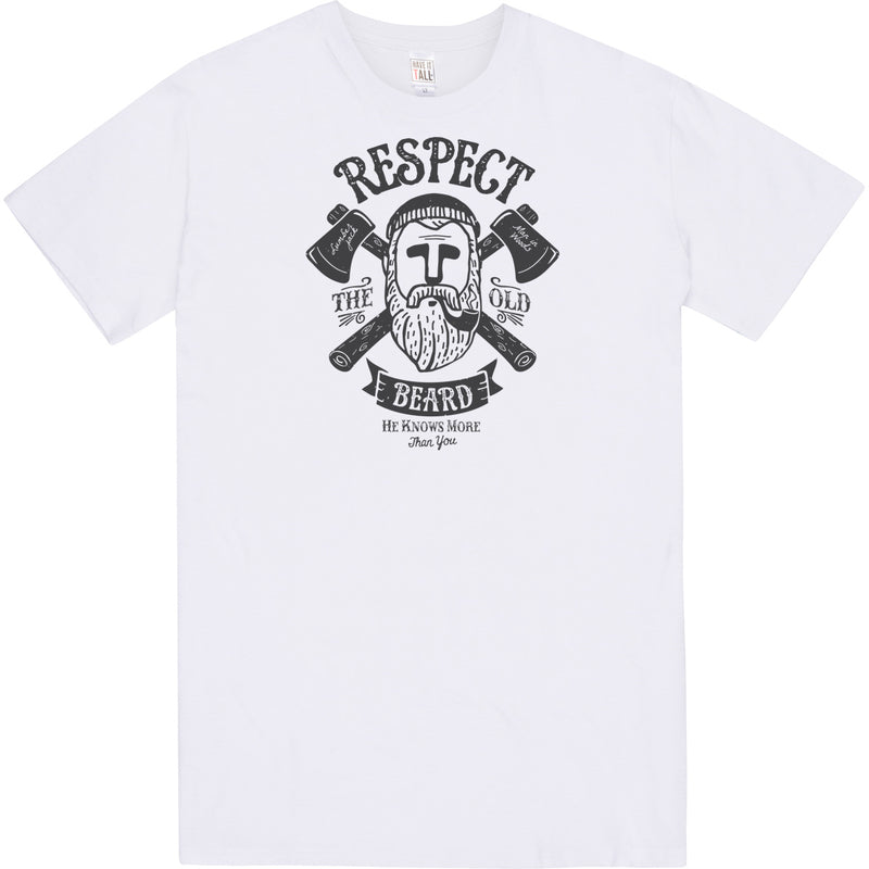 Have It Tall - Respect Old Beard Graphic Classic Cotton Tall T-Shirt - Have it Tall Europe