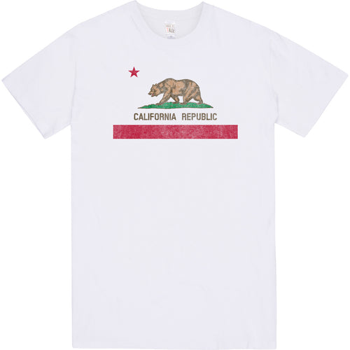 Have It Tall - Vintage California Flag Graphic Ring Spun Cotton Tall T-Shirt - Have it Tall Europe